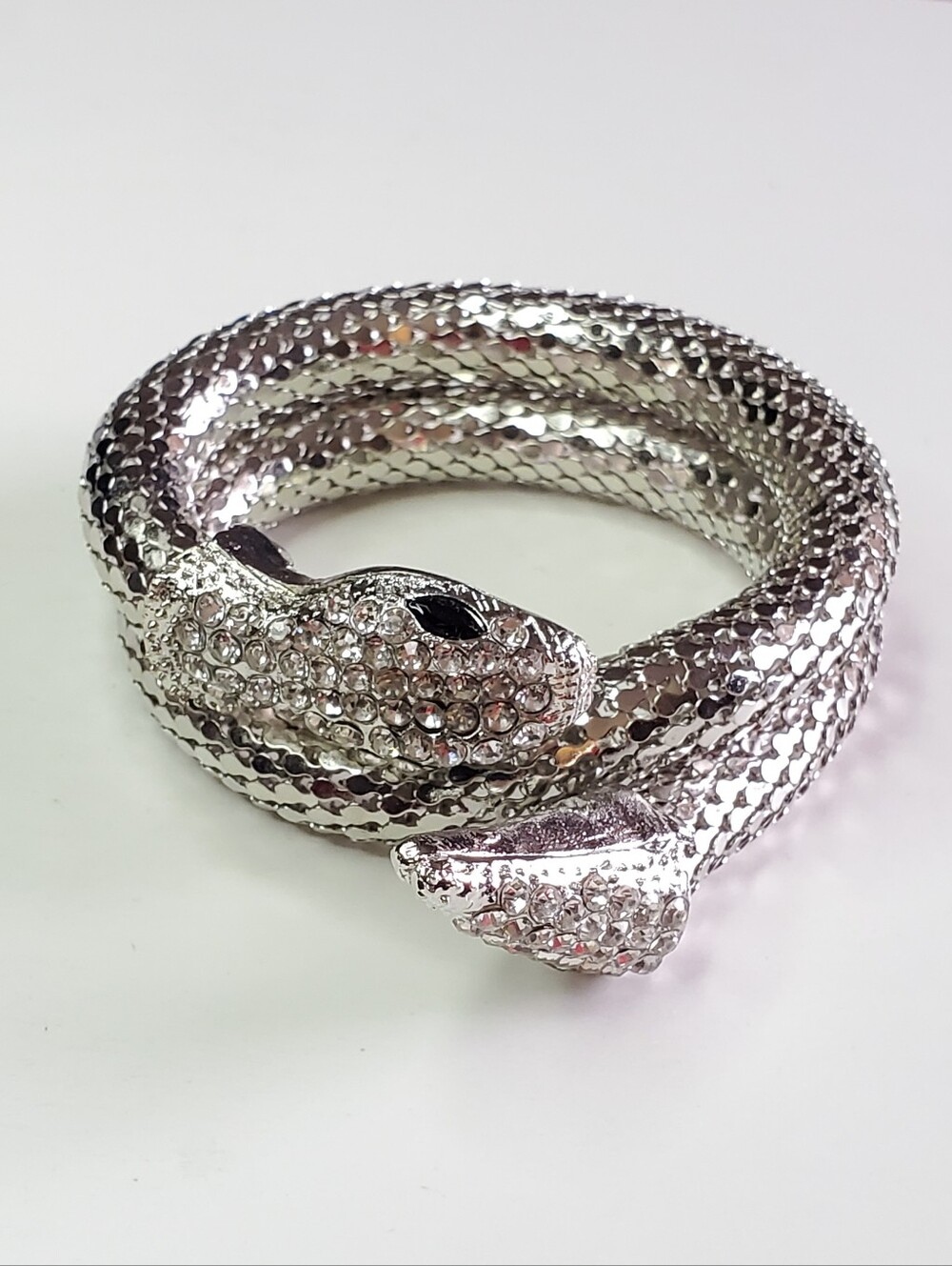 Vtg. Mesh Coiled Snake Bracelet